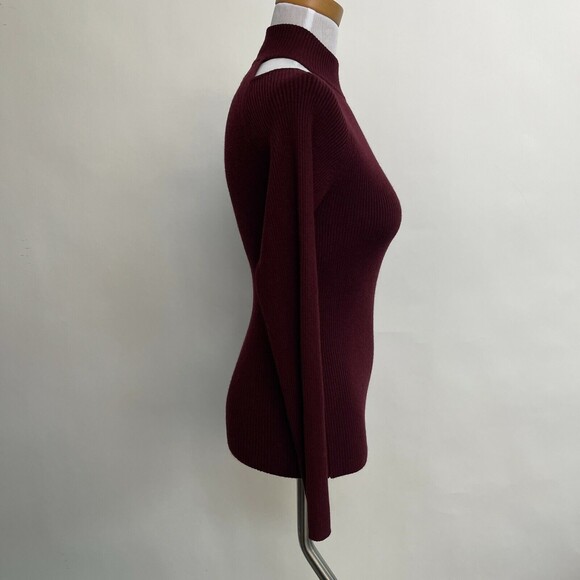 Carmen Marc Valvo Women's Sweater Medium Red Maroon Burgundy NWT - Picture 6 of 9